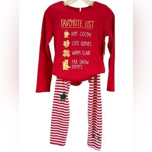 Wonder Nation Red and White Kids Pajama Set